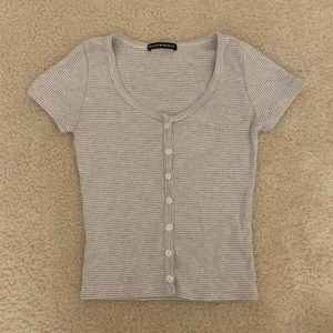 Brandy Melville striped button top